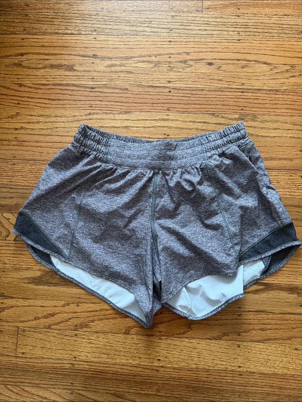 Lululemon Grey 4” Running Shorts 8